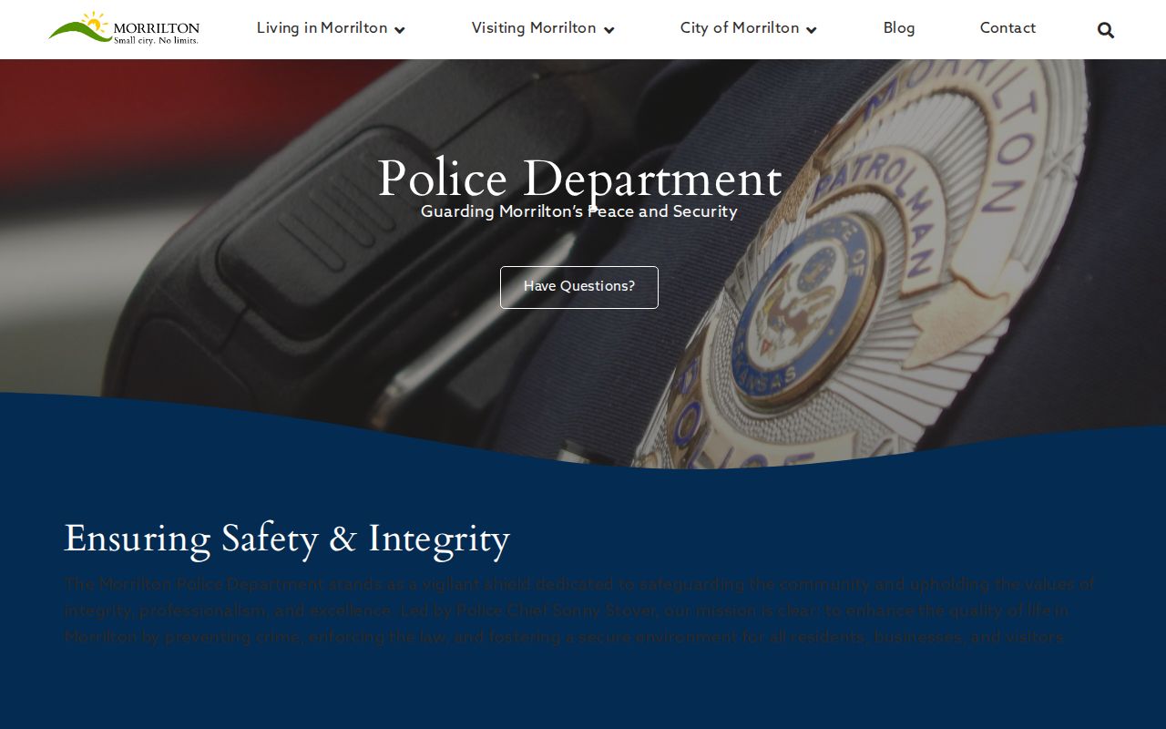 Morrilton Police Department arrest record contact in Conway County